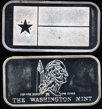 WM-31  Lone Star  Flag Silver artbar