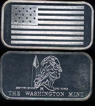 WM-36 John Paul Jones' Flag silver artbar