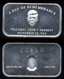 COL-20 John F. Kennedy #01922 Silver Bar