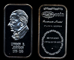 WM-6 Lyndon B. Johnson Silver Artbar