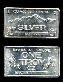 CGB-1 (1986) Colorado Gold Brokerage Silver Artbar