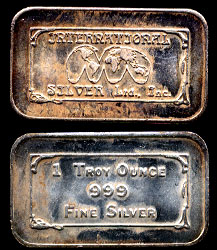 ISL-1 (1985) International Silver Ltd. Silver Bar