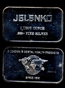 JDH-1 (1985) Jelenko Silver Bar