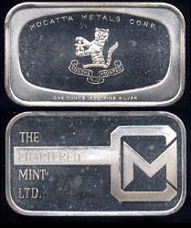 Mocatta Metals Corp. Silver Art Bar