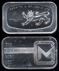 MOCA-2 Mocatta & Goldsmid Ltd. Silver Bar