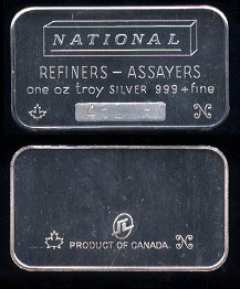 NA-1 National Refiners-Canada Silver Artbar