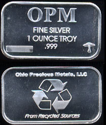 OPM-B Ohio Precious Metals, LLC Silver Artbar