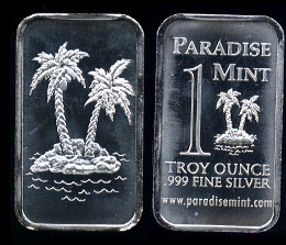 Paradise-1 Paradise Mint  silver bar
