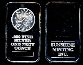 SUN-26 Sunshine Minting Inc. silver bar