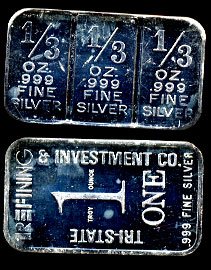 TSR-25 (1984) Tri-State Refining & Investment Co. Silver Artbar