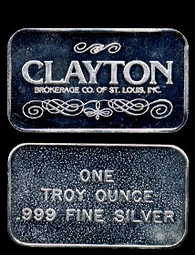 TSR-30 (1985) Clayton Brokerage Co. silver bar