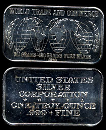 USSC-143 (1973) World Trade and Commerce Silver Bar