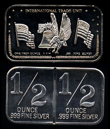 CCM-5 Crown Mint's "Splitter" Silver Bar  