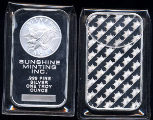 SUN-27 Sunshine Minting Inc. silver bar