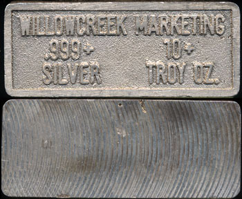 Willow Creek Marketing .999 Fine Silver 10 Troy Ounces
