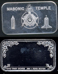 CCM-64  Masonic Temple Silver Artbar
