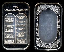 ST-331 Ten Commandments Silver Artbar