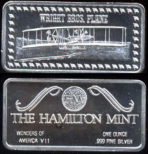 HAM-16 Wright Bros. Plane Silver Artbar