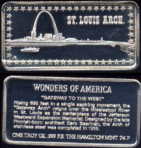 HAM-391 St. Louis Arch 1 oz Silver Round