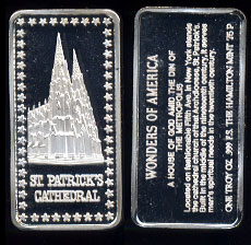 HAM-401  St. Patrick's Cathedral Silver Bar