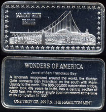 HAM-412 Golden Gate Bridge 1 oz Silver Artbar