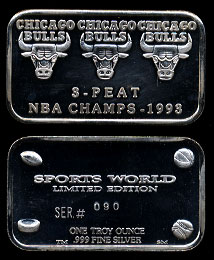 SW-3  1993 Chicago Bulls NBA Champions Silver Bar