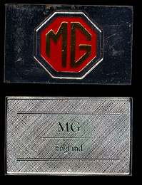 MG England Enameled Sterling Silver Art Bar