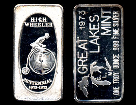 GLM-14 (1973) High Wheeler Centennial Silver Bar