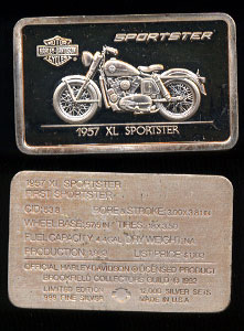Harley-21 1957 XL Sportster silver bar