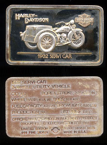 Harley-9 1932 Servi Car silver bar