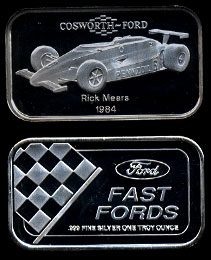 ST-199 1984 Cosworth-Ford Rick Mears Silver Art Bar