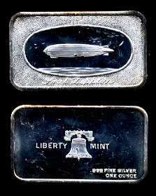 LBTY-2E (1973) Graf Zepplin Silver Bar