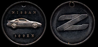 Nissan 300 Z X 30.9 grams (Holed to put on Keyring?) Silver Round