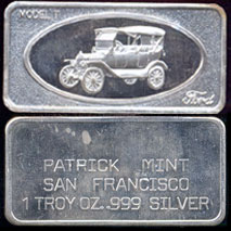 PAT-5 Model T Ford Silver Bar