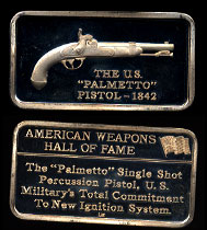 LIN-37 The U.S. "Palmetto" Pistol Sterling Silver Artbar