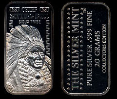 TSM-40V Chief Sitting Bull Silver Artbar