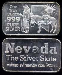 NCM-1 Nevada-The Silver State Silver Bar