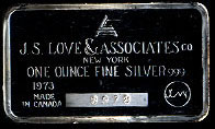 JCM-16 Cartier Mint (1973) Aquarius Silver Bar