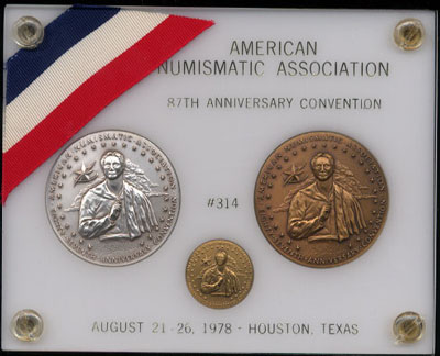 American Numismatic Association 87th Anniversary Convention August 21-26, 1978 --- Houston Texas Set Number #314