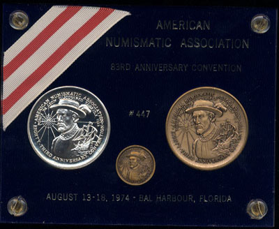American Numismatic Association  83rd Anniversary Convention August 13-18, 1974 --- Bal Harbour, Florida Set Number #447