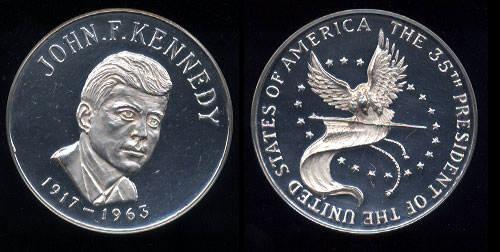 John F. Kennedy Silver Medal, 81 Grams / 57.1 MM