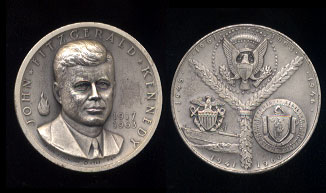 JFK Hi-Relief Silver Medal